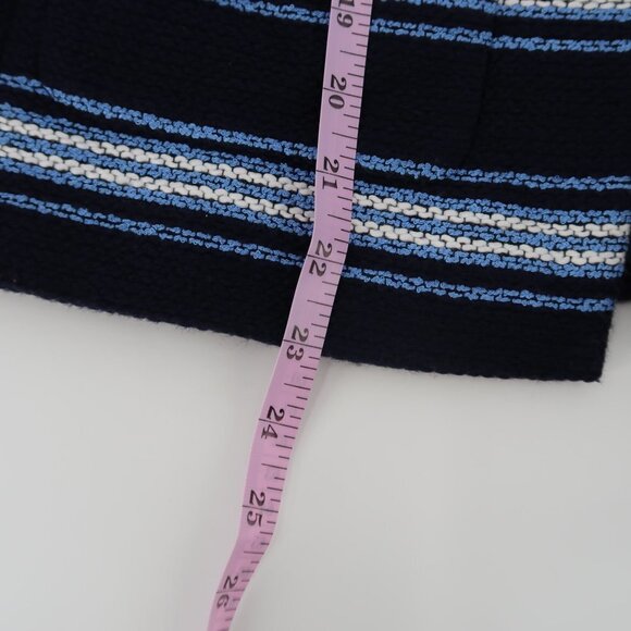 Tommy Hilfiger Blue White Striped Tweed Style Blazer Size Small - Picture 16 of 16